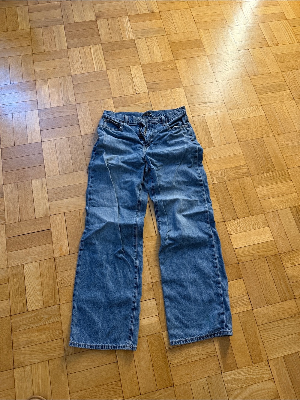 Uniqlo Blue Straight-Leg Jeans